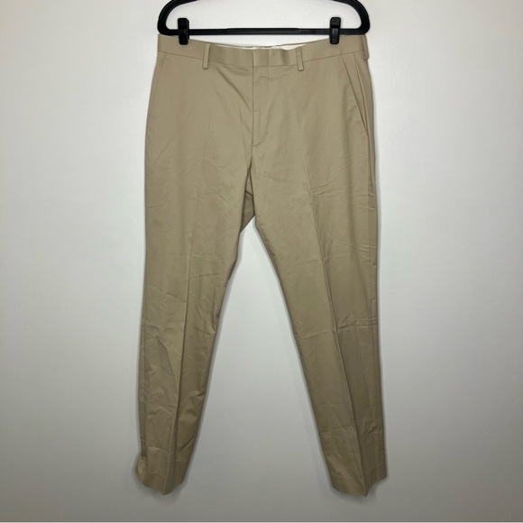 NWT J. CREW Stretch Suit Pant Flex Chino Tapered Thompson Sandy Dune 34x32 - Picture 2 of 7